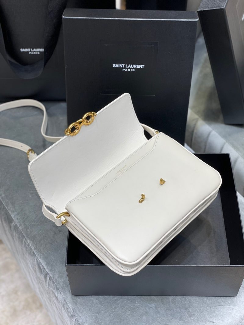 Saint Laurent LE MAILLON SATCHEL IN SMOOTH LEATHER BLANC VINTAGEJOJOKKREPLICAS | High Quality Replica Watches & Bags