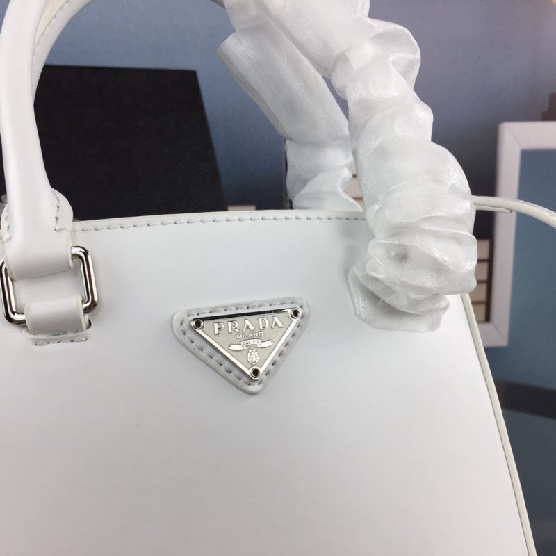 PRADA Small Brushed Leather Tote WhiteJOJOKKREPLICAS | High Quality Replica Watches & Bags