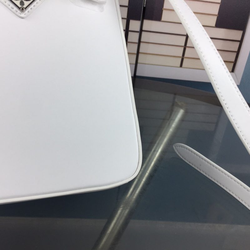 PRADA Small Brushed Leather Tote WhiteJOJOKKREPLICAS | High Quality Replica Watches & Bags