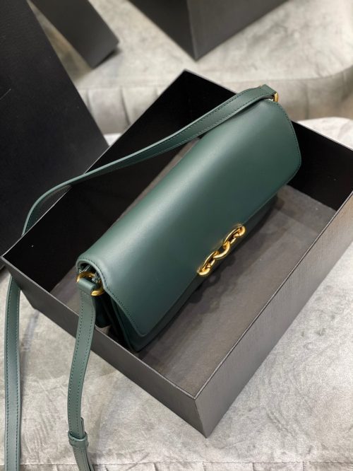 Saint Laurent LE MAILLON SATCHEL IN SMOOTH LEATHER DARK GREENJOJOKKREPLICAS | High Quality Replica Watches & Bags