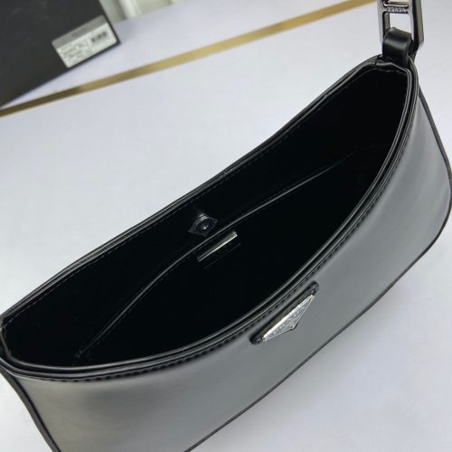 PRADA Cleo Brushed Leather Shoulder Bag BlackJOJOKKREPLICAS | High Quality Replica Watches & Bags