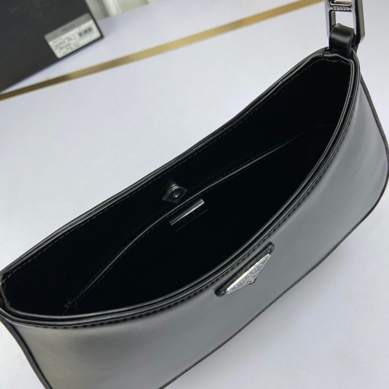 PRADA Cleo Brushed Leather Shoulder Bag BlackJOJOKKREPLICAS | High Quality Replica Watches & Bags