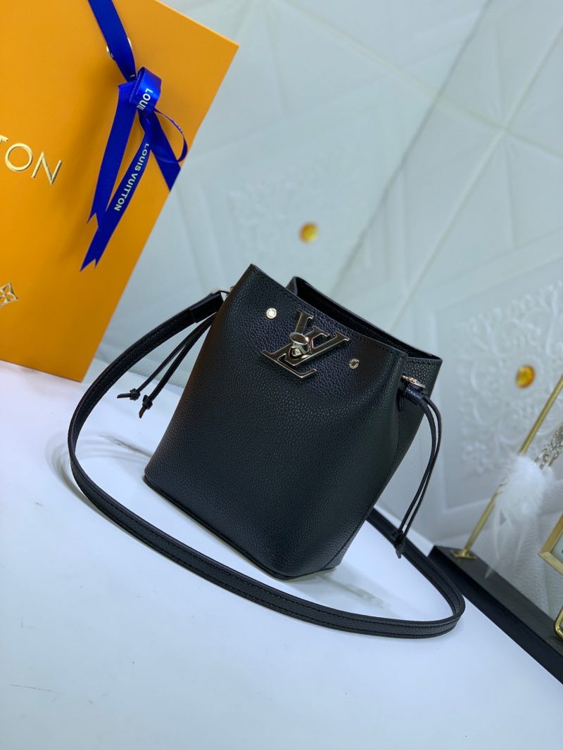 Louis Vuitton NANO LOCKME BUCKET BLACKJOJOKKREPLICAS | High Quality Replica Watches & Bags