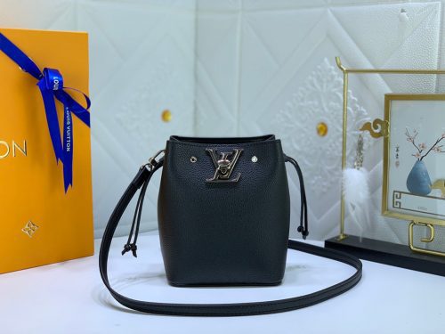 Louis Vuitton NANO LOCKME BUCKET BLACKJOJOKKREPLICAS | High Quality Replica Watches & Bags
