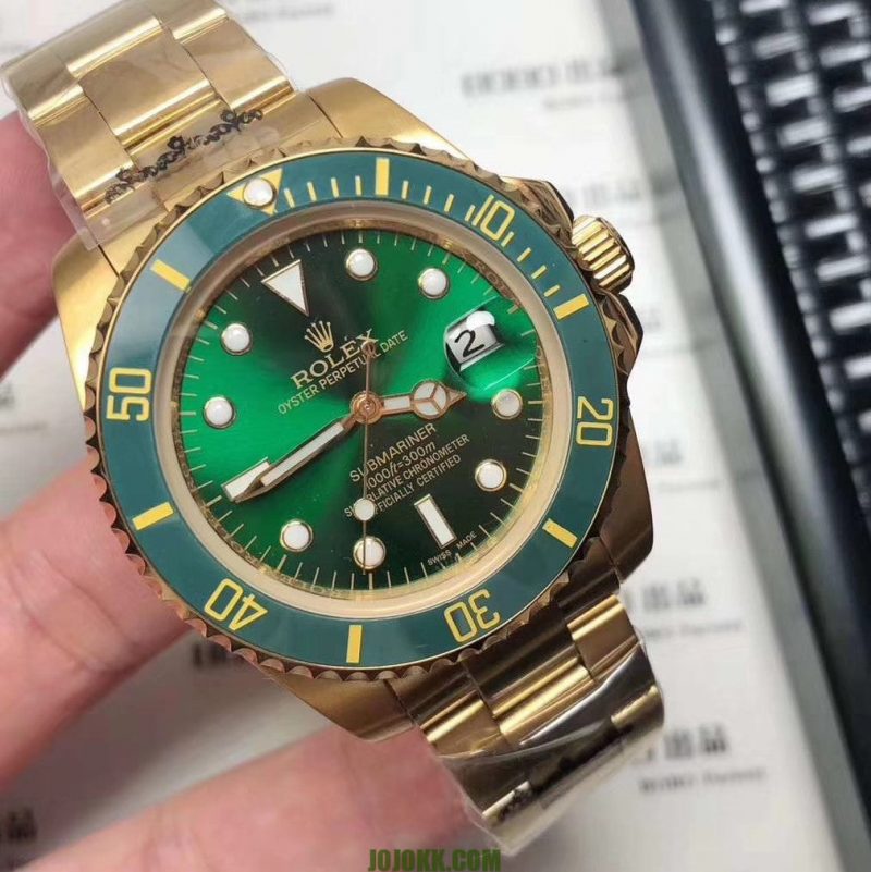 Rolex Submariner Gold & GreenJOJOKKREPLICAS | High Quality Replica Watches & Bags